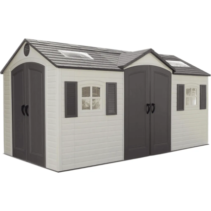 Lifetime 15 Ft. x 8 Ft. High-Density Polyethylene Outdoor Storage Shed