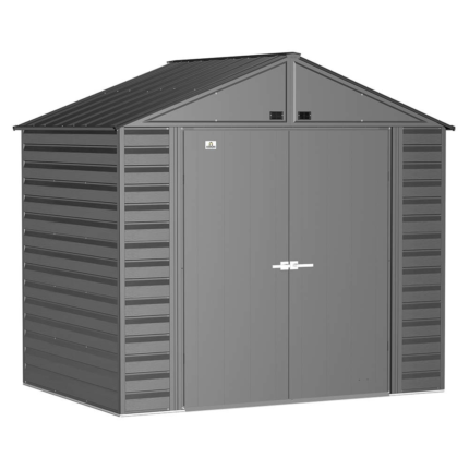 Arrow Select 8 ft. x 6 ft. Charcoal Metal Storage Shed